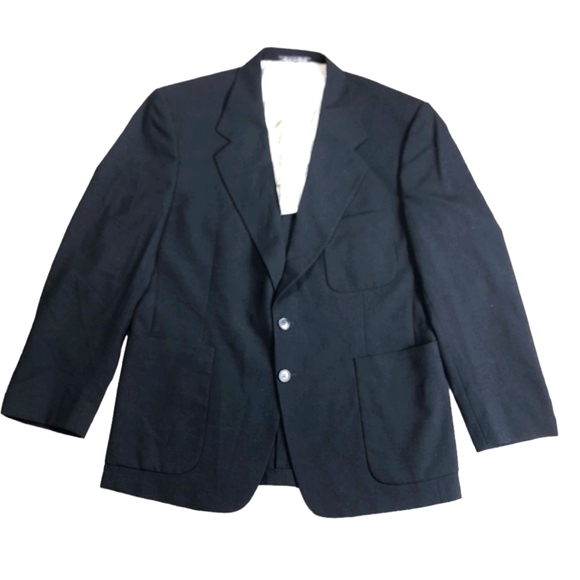 Valentino UOMO Black Pure Wool Blazer - Picture 2 of 15
